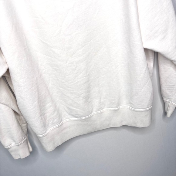 MEJURI Sweatshirt Size XL Cream Golden Logo Pullover Casual Athleisure - Picture 5 of 10